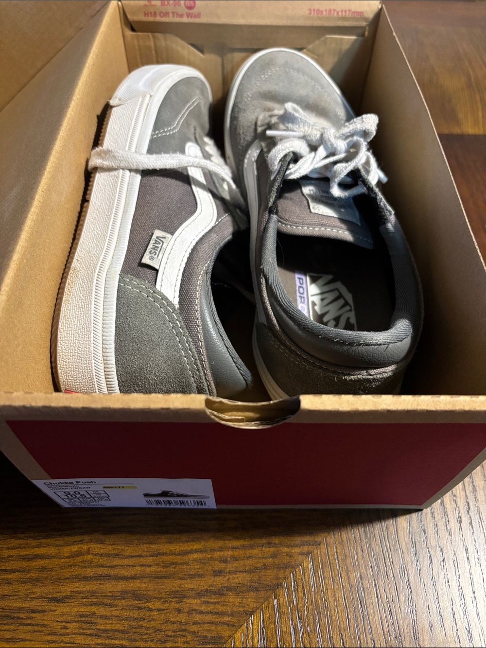 Vans Gray and White Old Skool Low-Top Sneakers